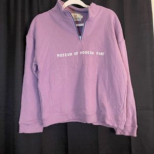 Museum of Modern Fart sweatshirt by Fashion Brand Company - purple, size L